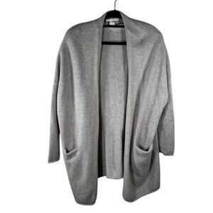 Nordstrom’s Signature Gray Cashmere Open Front Sweater Size XS-S
